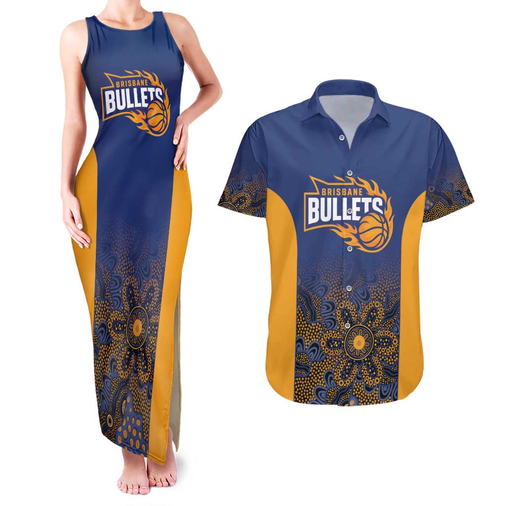 Basketball Custom Brisbane Couples Matching Tank Maxi Dress and Hawaiian Shirt Simple Australian Dot Art - Aussie Hoodie