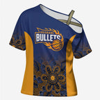 Basketball Custom Brisbane Cross Shoulder Shirt Simple Australian Dot Art - Aussie Hoodie