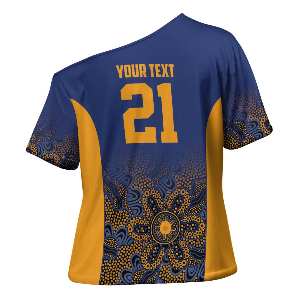 Basketball Custom Brisbane Cross Shoulder Shirt Simple Australian Dot Art - Aussie Hoodie