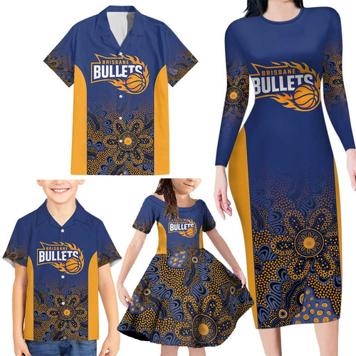 Basketball Custom Brisbane Family Matching Long Sleeve Bodycon Dress and Hawaiian Shirt Simple Australian Dot Art - Aussie Hoodie