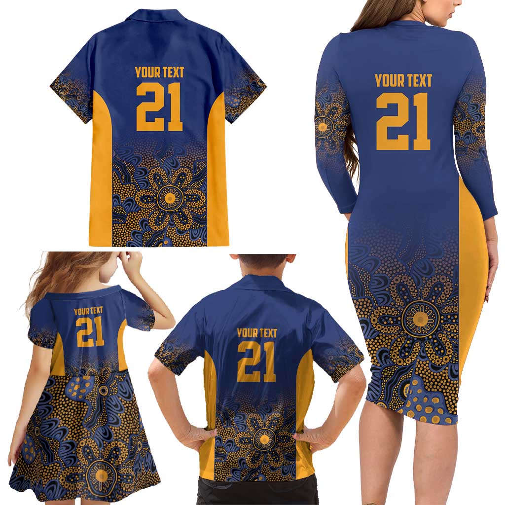 Basketball Custom Brisbane Family Matching Long Sleeve Bodycon Dress and Hawaiian Shirt Simple Australian Dot Art - Aussie Hoodie