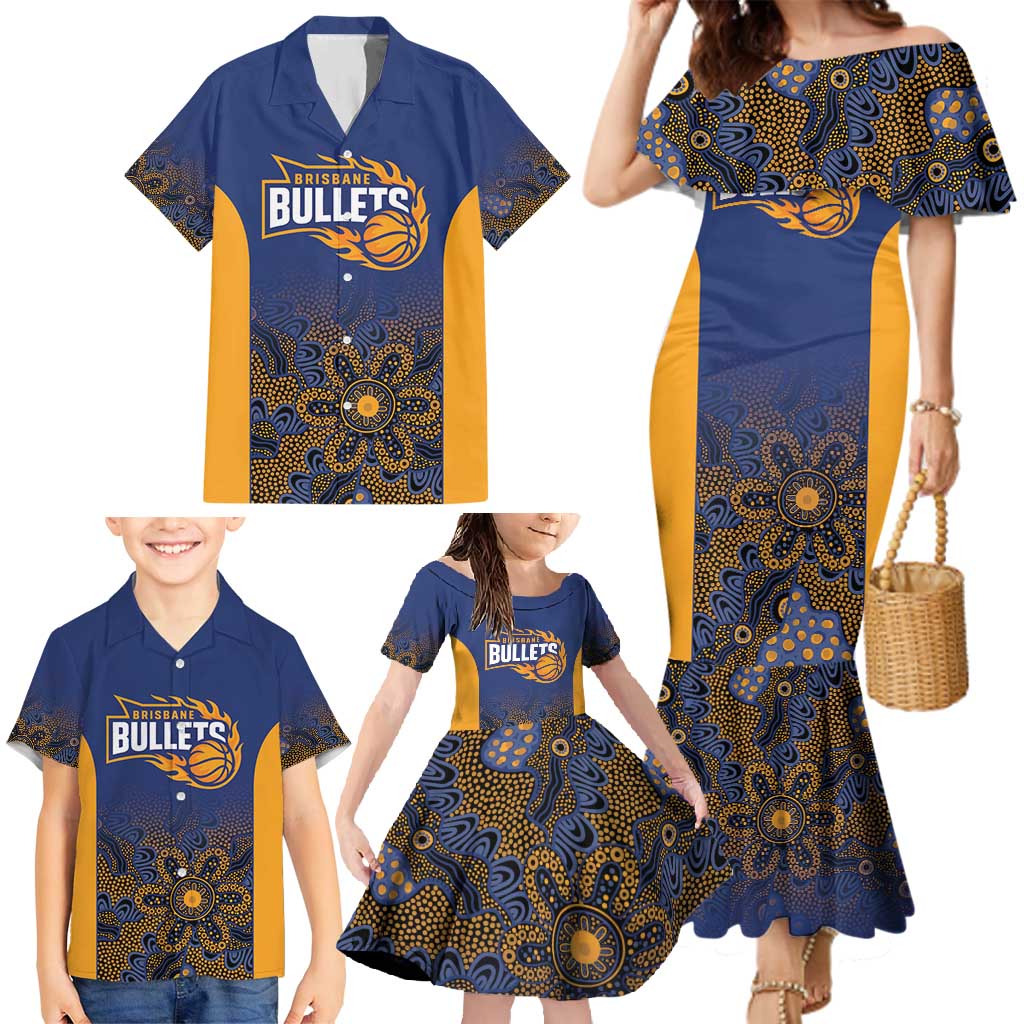 Basketball Custom Brisbane Family Matching Mermaid Dress and Hawaiian Shirt Simple Australian Dot Art - Aussie Hoodie