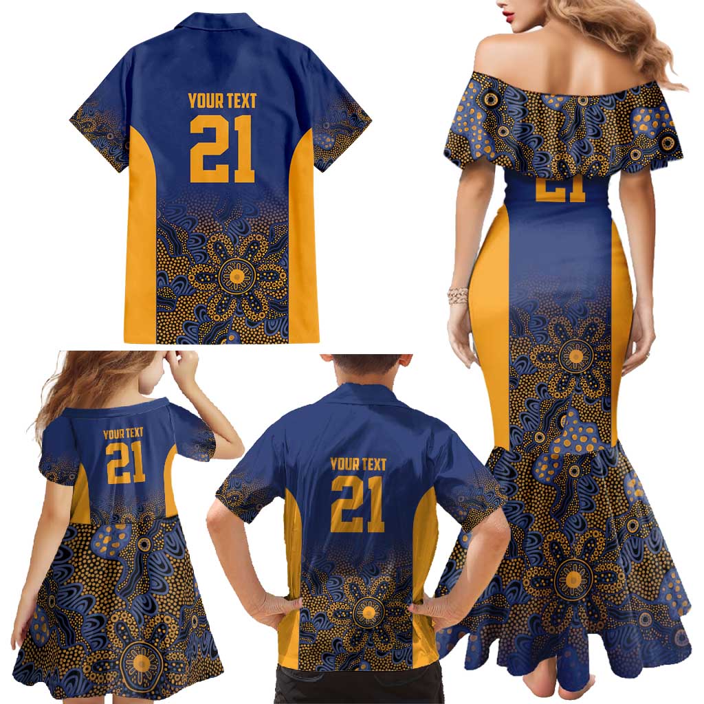 Basketball Custom Brisbane Family Matching Mermaid Dress and Hawaiian Shirt Simple Australian Dot Art - Aussie Hoodie