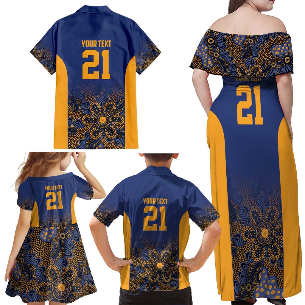 Basketball Custom Brisbane Family Matching Off Shoulder Maxi Dress and Hawaiian Shirt Simple Australian Dot Art - Aussie Hoodie