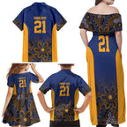 Basketball Custom Brisbane Family Matching Off Shoulder Maxi Dress and Hawaiian Shirt Simple Australian Dot Art - Aussie Hoodie