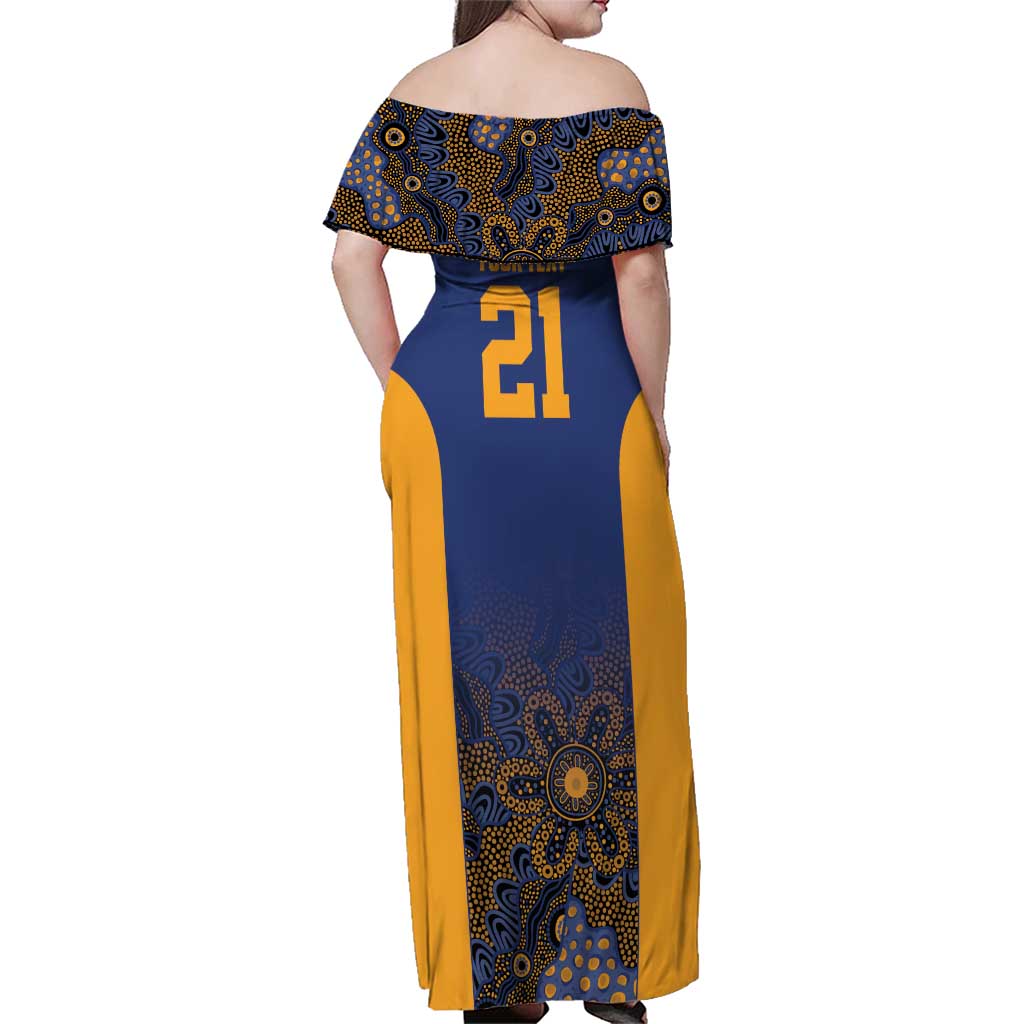 Basketball Custom Brisbane Family Matching Off Shoulder Maxi Dress and Hawaiian Shirt Simple Australian Dot Art - Aussie Hoodie
