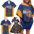 Basketball Custom Brisbane Family Matching Off Shoulder Short Dress and Hawaiian Shirt Simple Australian Dot Art - Aussie Hoodie