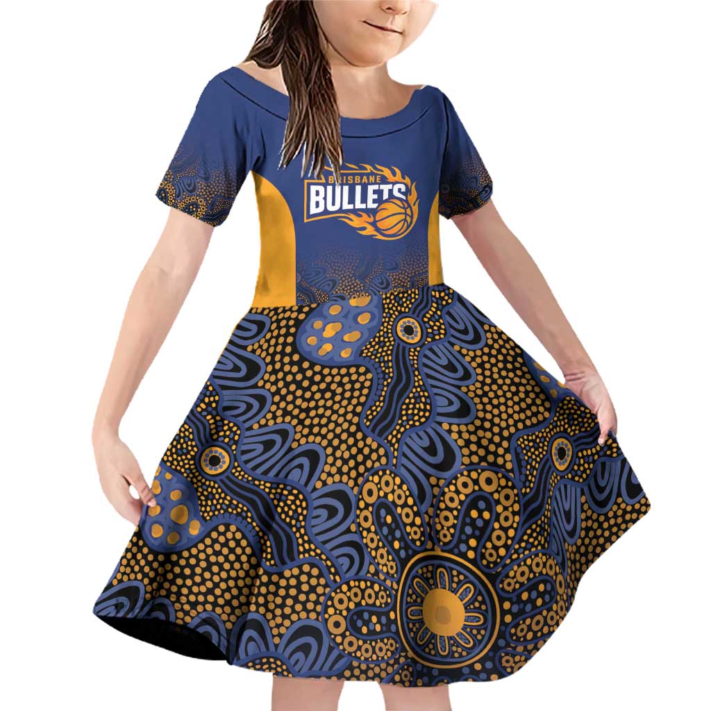 Basketball Custom Brisbane Family Matching Off Shoulder Short Dress and Hawaiian Shirt Simple Australian Dot Art - Aussie Hoodie