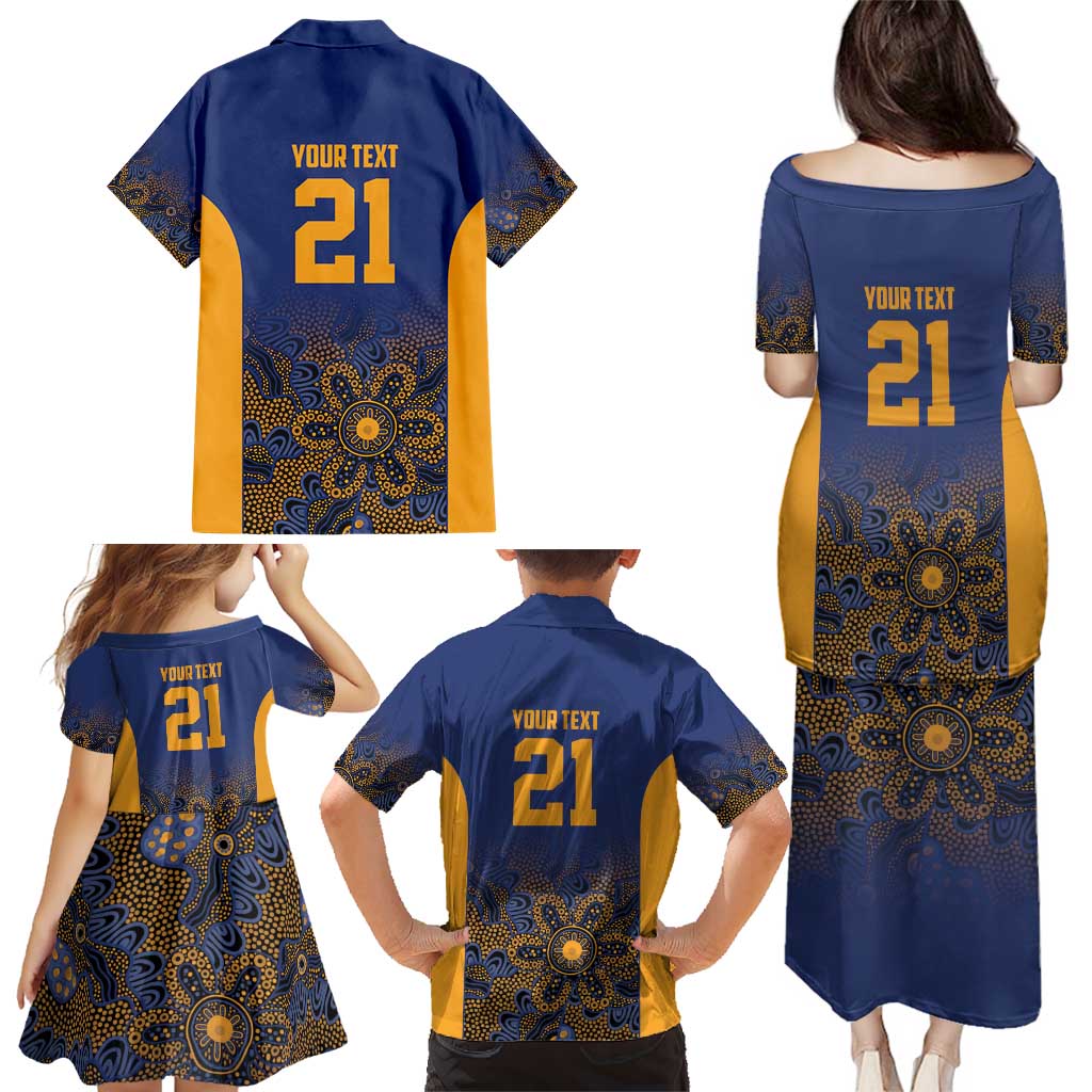 Basketball Custom Brisbane Family Matching Puletasi and Hawaiian Shirt Simple Australian Dot Art - Aussie Hoodie