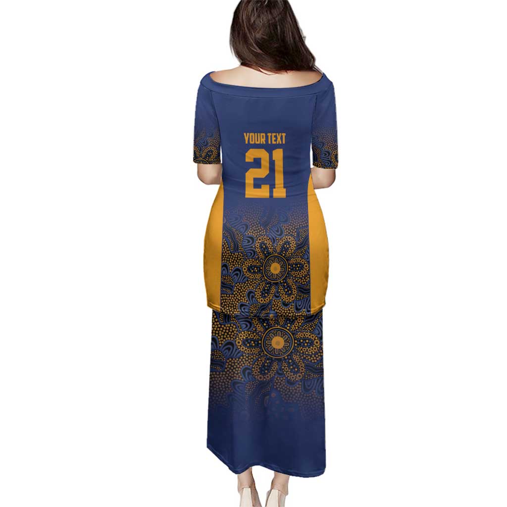 Basketball Custom Brisbane Family Matching Puletasi and Hawaiian Shirt Simple Australian Dot Art - Aussie Hoodie