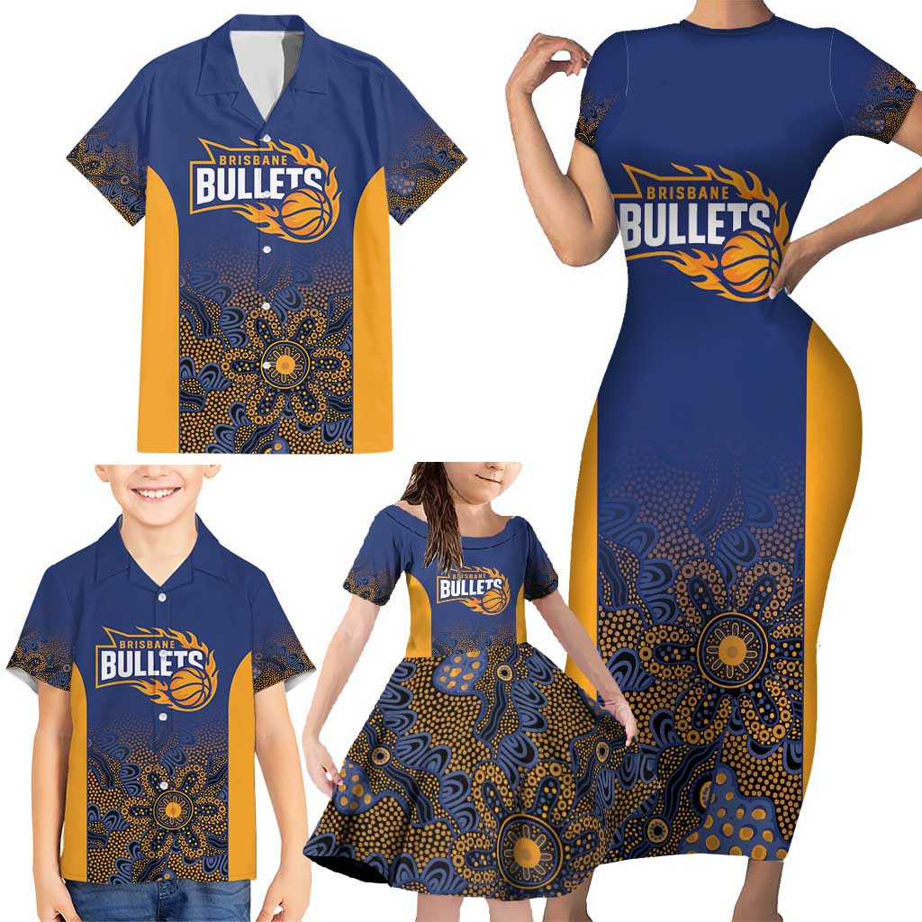 Basketball Custom Brisbane Family Matching Short Sleeve Bodycon Dress and Hawaiian Shirt Simple Australian Dot Art - Aussie Hoodie