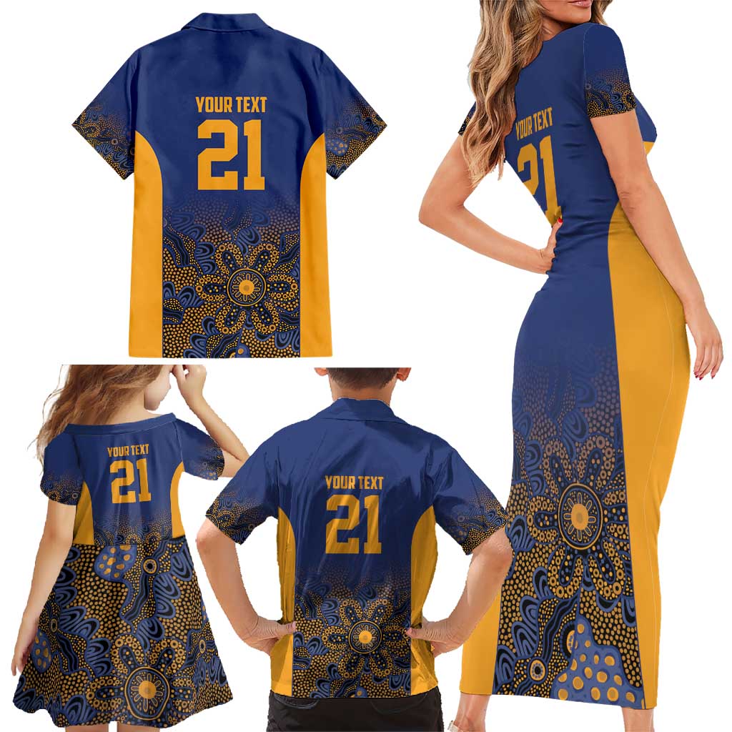 Basketball Custom Brisbane Family Matching Short Sleeve Bodycon Dress and Hawaiian Shirt Simple Australian Dot Art - Aussie Hoodie