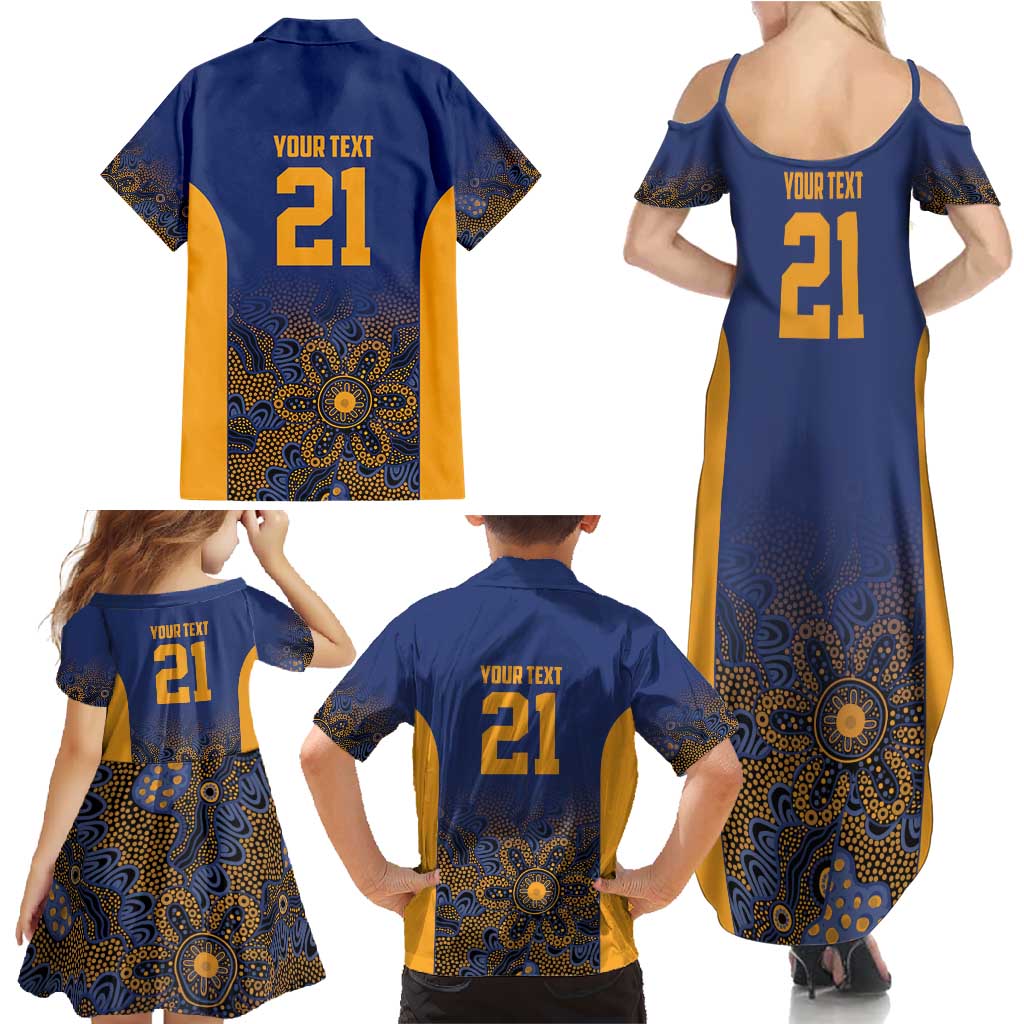 Basketball Custom Brisbane Family Matching Summer Maxi Dress and Hawaiian Shirt Simple Australian Dot Art - Aussie Hoodie