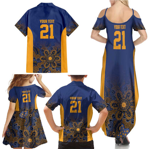 Basketball Custom Brisbane Family Matching Summer Maxi Dress and Hawaiian Shirt Simple Australian Dot Art - Aussie Hoodie
