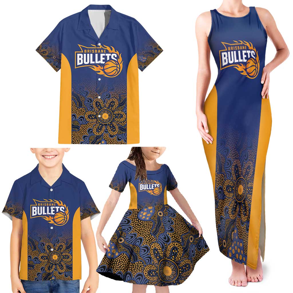 Basketball Custom Brisbane Family Matching Tank Maxi Dress and Hawaiian Shirt Simple Australian Dot Art - Aussie Hoodie