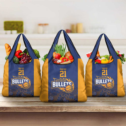 Basketball Custom Brisbane Grocery Bag Simple Australian Dot Art - Aussie Hoodie