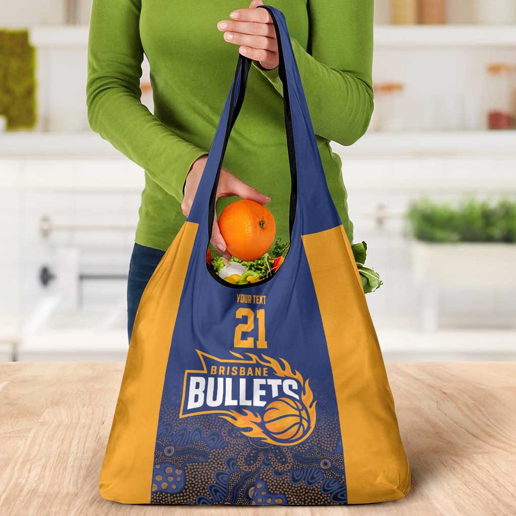 Basketball Custom Brisbane Grocery Bag Simple Australian Dot Art - Aussie Hoodie