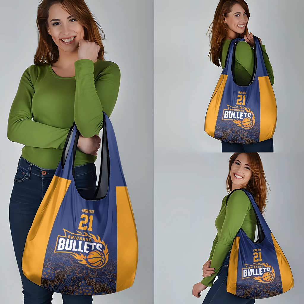 Basketball Custom Brisbane Grocery Bag Simple Australian Dot Art - Aussie Hoodie