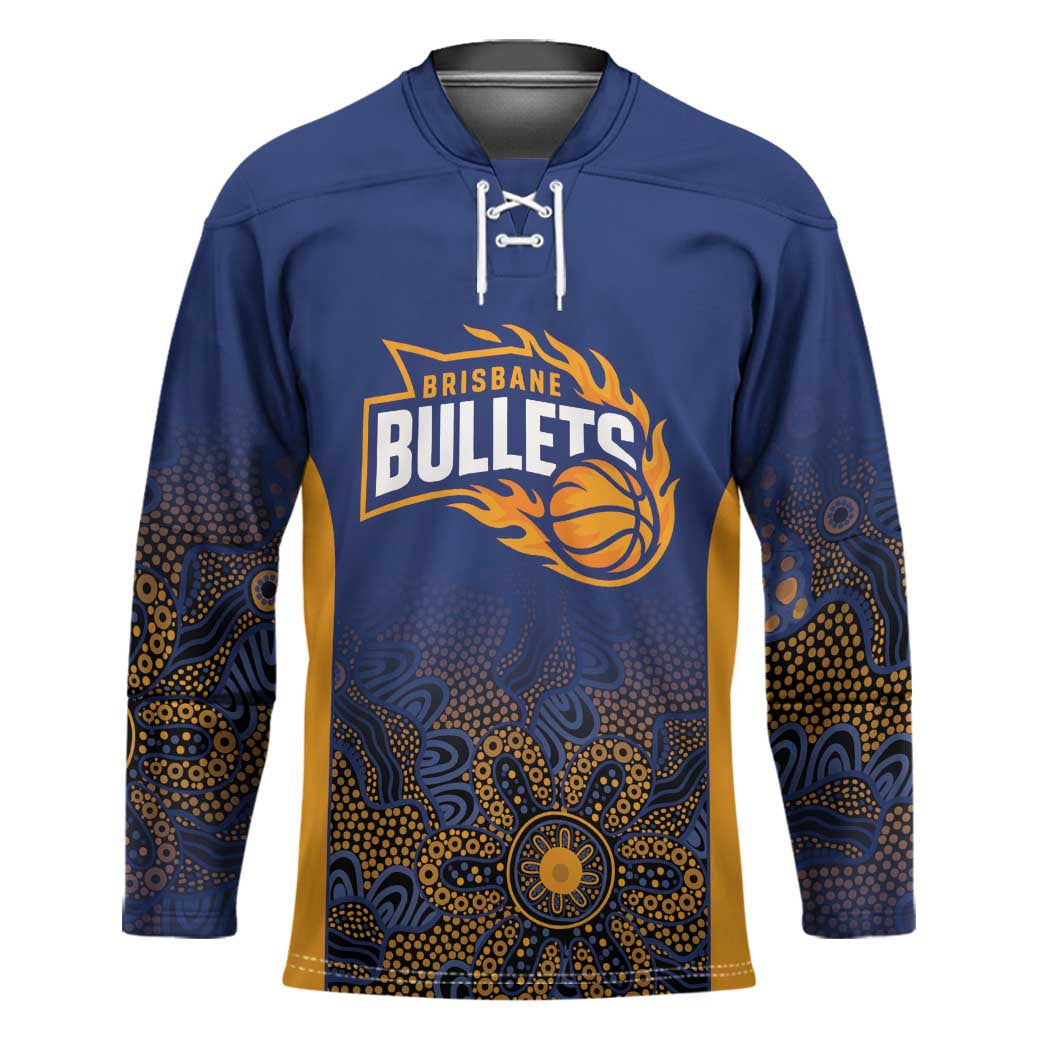 Basketball Custom Brisbane Hockey Jersey Simple Australian Dot Art - Aussie Hoodie