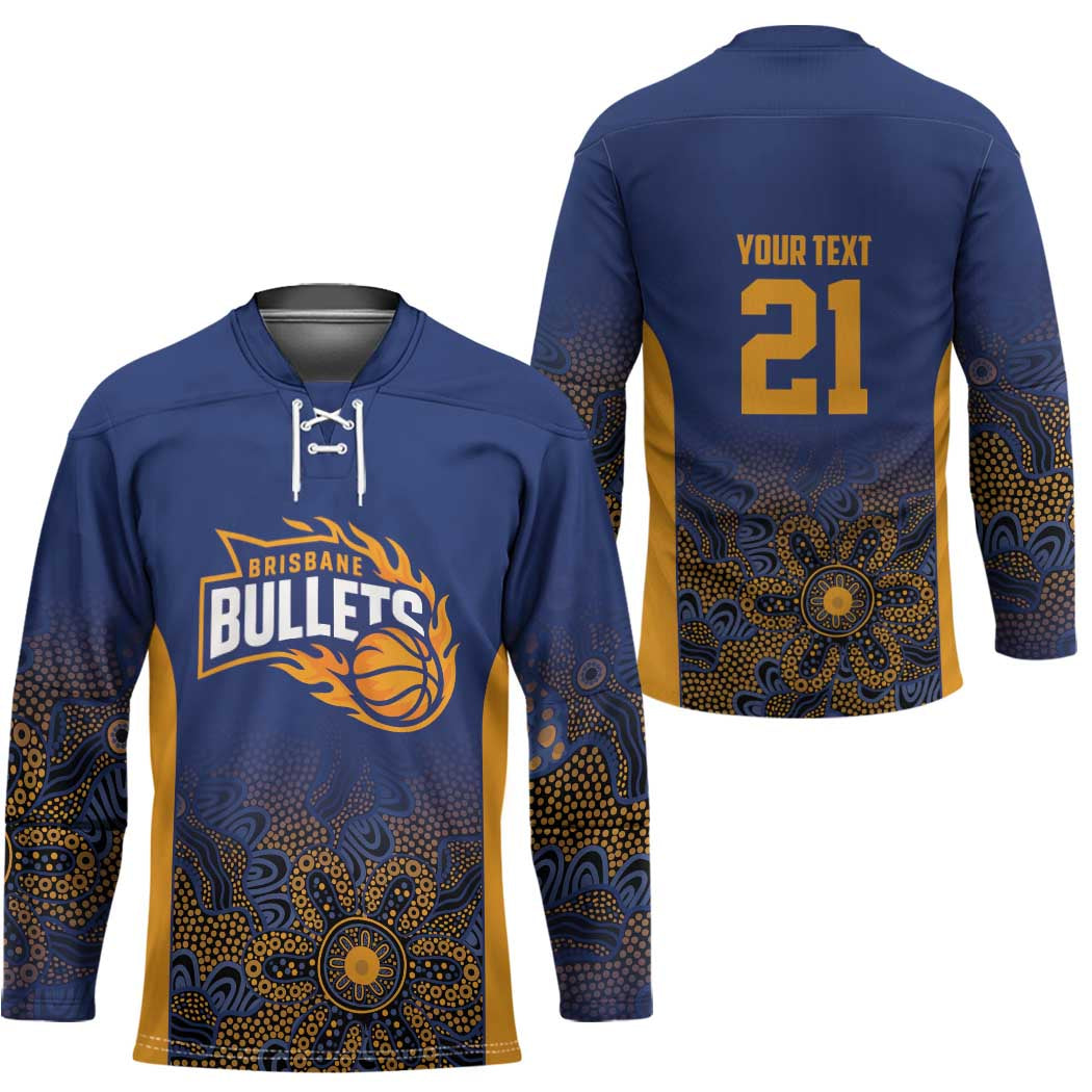 Basketball Custom Brisbane Hockey Jersey Simple Australian Dot Art - Aussie Hoodie