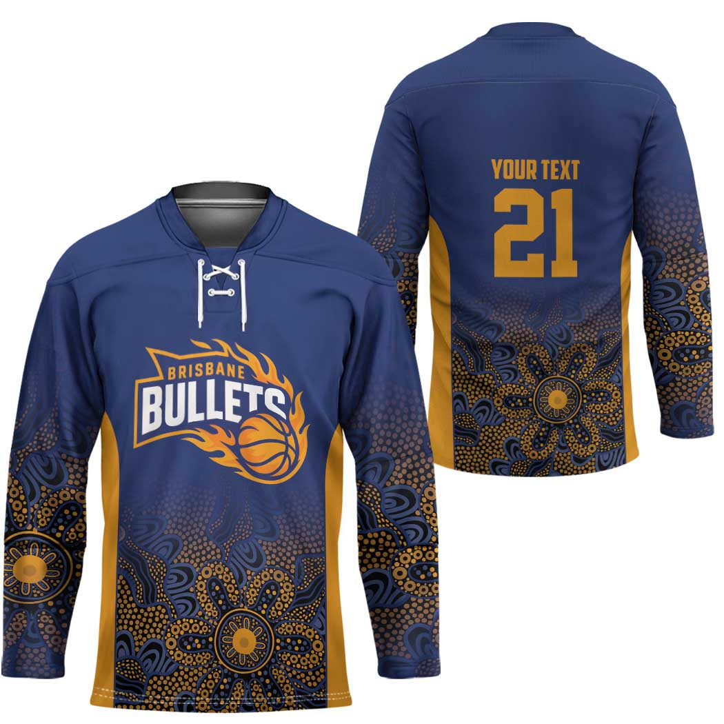 Basketball Custom Brisbane Hockey Jersey Simple Australian Dot Art - Aussie Hoodie