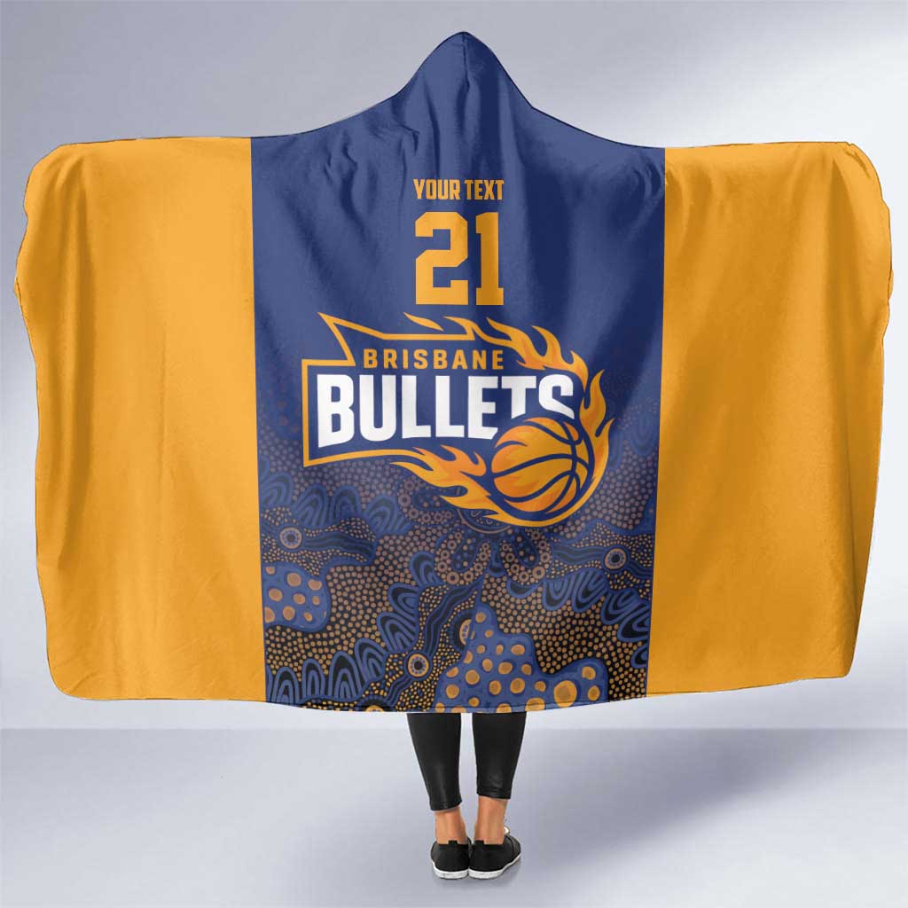 Basketball Custom Brisbane Hooded Blanket Simple Australian Dot Art - Aussie Hoodie