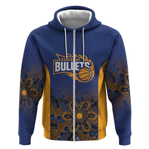 Basketball Custom Brisbane Hoodie Simple Australian Dot Art - Aussie Hoodie