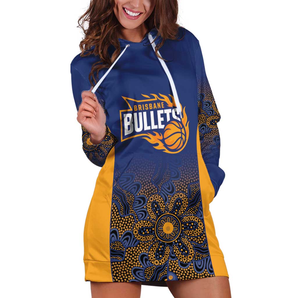 Basketball Custom Brisbane Hoodie Dress Simple Australian Dot Art - Aussie Hoodie