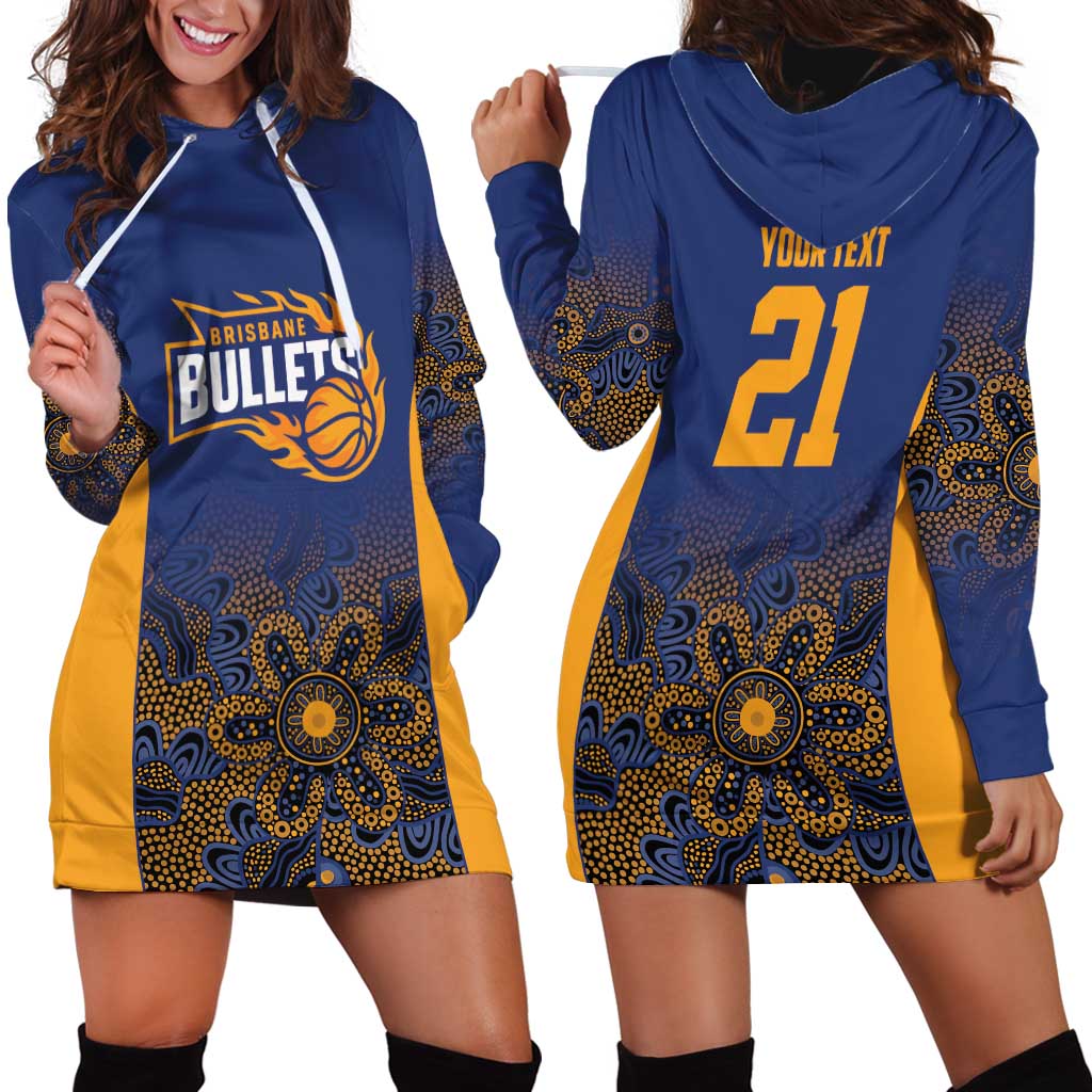 Basketball Custom Brisbane Hoodie Dress Simple Australian Dot Art - Aussie Hoodie