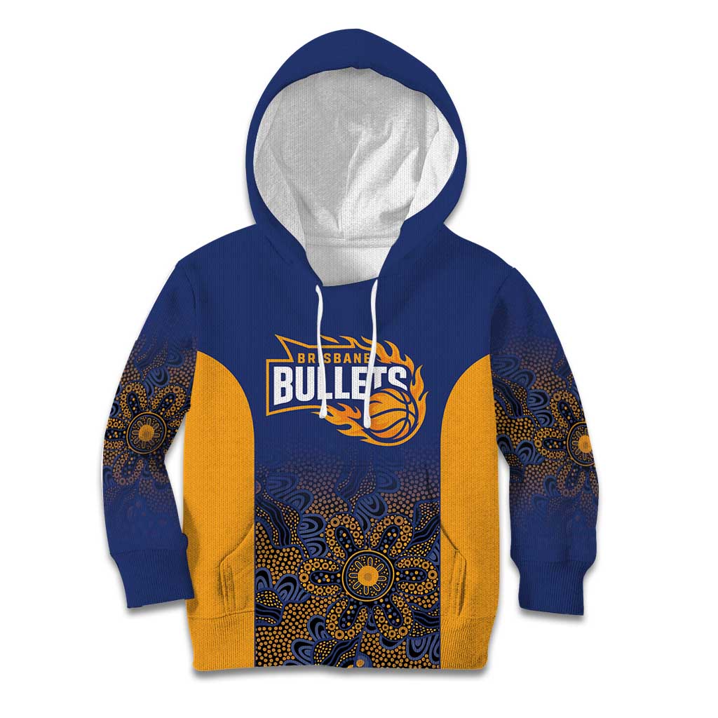 Basketball Custom Brisbane Kid Hoodie Simple Australian Dot Art - Aussie Hoodie