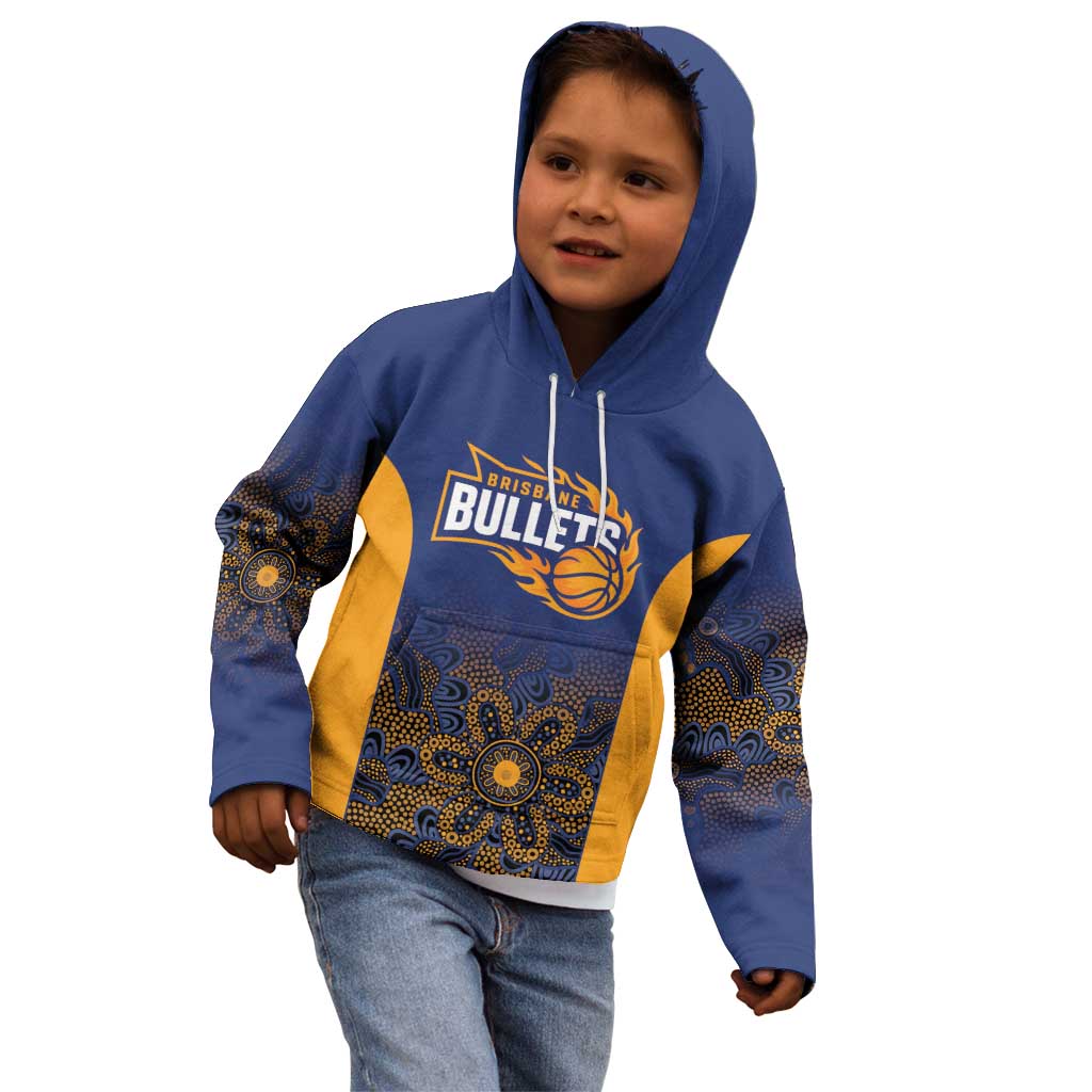 Basketball Custom Brisbane Kid Hoodie Simple Australian Dot Art - Aussie Hoodie