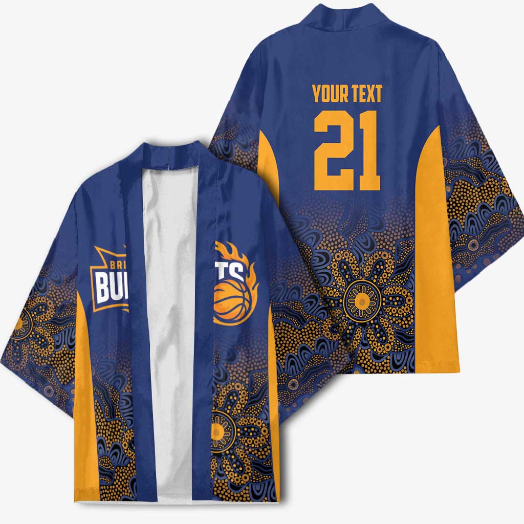 Basketball Custom Brisbane Kimono Simple Australian Dot Art - Aussie Hoodie