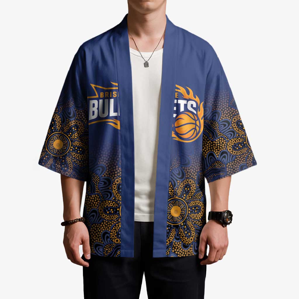 Basketball Custom Brisbane Kimono Simple Australian Dot Art - Aussie Hoodie