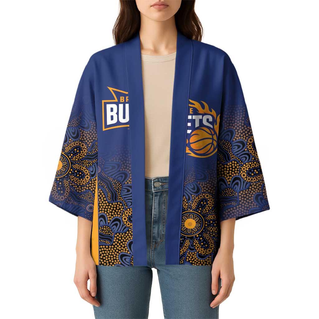 Basketball Custom Brisbane Kimono Simple Australian Dot Art - Aussie Hoodie