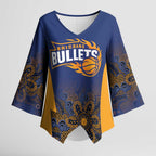 Basketball Custom Brisbane Kimono Sleeve Blouse Simple Australian Dot Art - Aussie Hoodie
