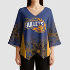 Basketball Custom Brisbane Kimono Sleeve Blouse Simple Australian Dot Art - Aussie Hoodie