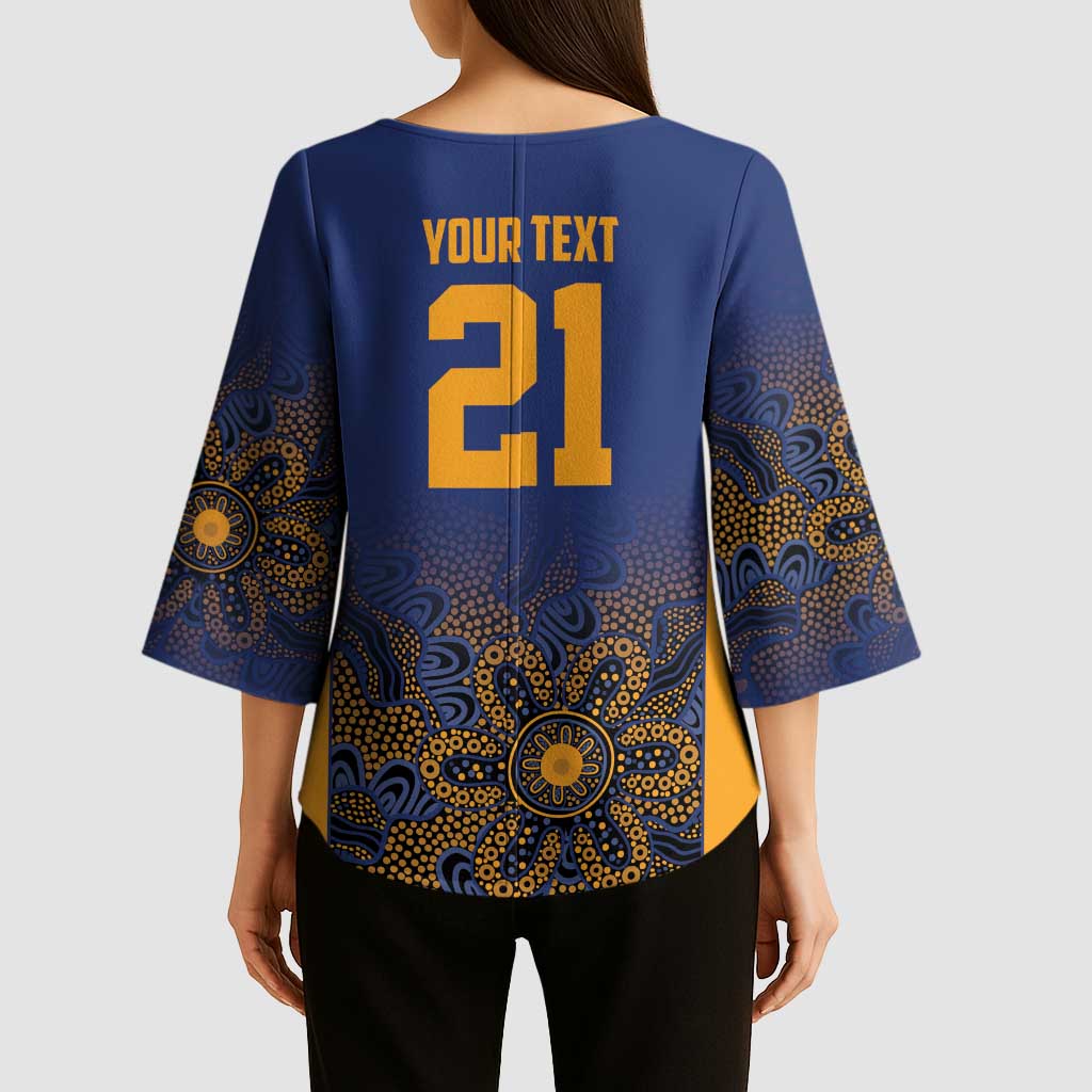 Basketball Custom Brisbane Kimono Sleeve Blouse Simple Australian Dot Art - Aussie Hoodie