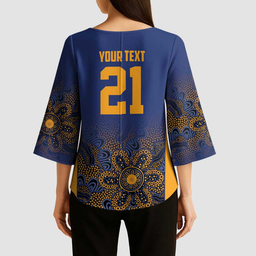 Basketball Custom Brisbane Kimono Sleeve Blouse Simple Australian Dot Art - Aussie Hoodie
