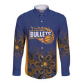 Basketball Custom Brisbane Long Sleeve Button Shirt Simple Australian Dot Art - Aussie Hoodie