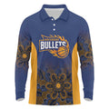 Basketball Custom Brisbane Long Sleeve Polo Shirt Simple Australian Dot Art - Aussie Hoodie