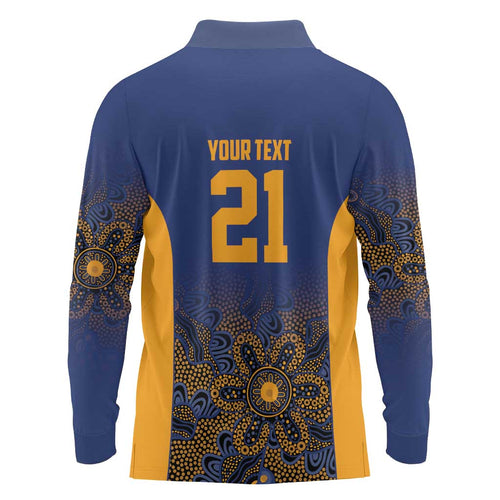 Basketball Custom Brisbane Long Sleeve Polo Shirt Simple Australian Dot Art - Aussie Hoodie