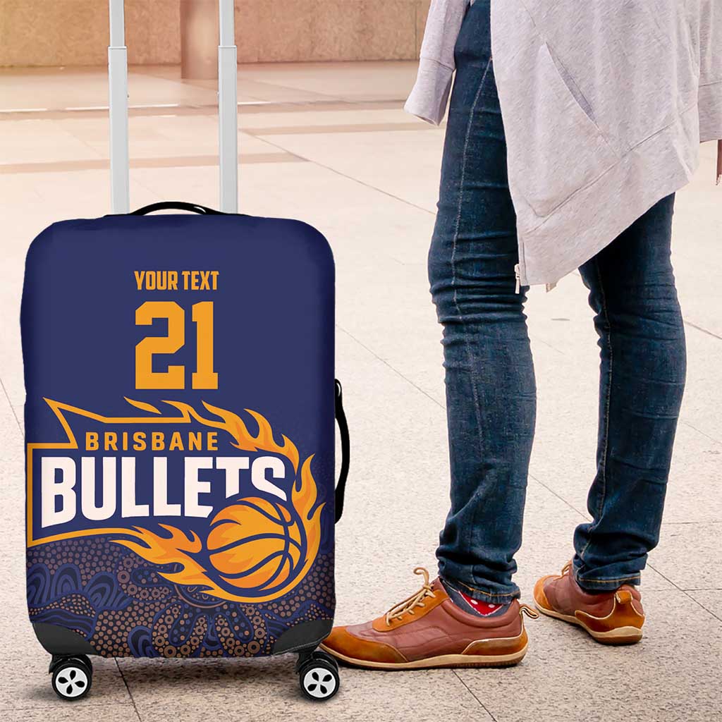 Basketball Custom Brisbane Luggage Cover Simple Australian Dot Art - Aussie Hoodie