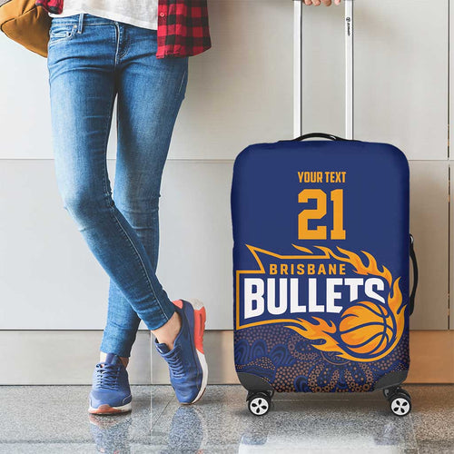 Basketball Custom Brisbane Luggage Cover Simple Australian Dot Art - Aussie Hoodie