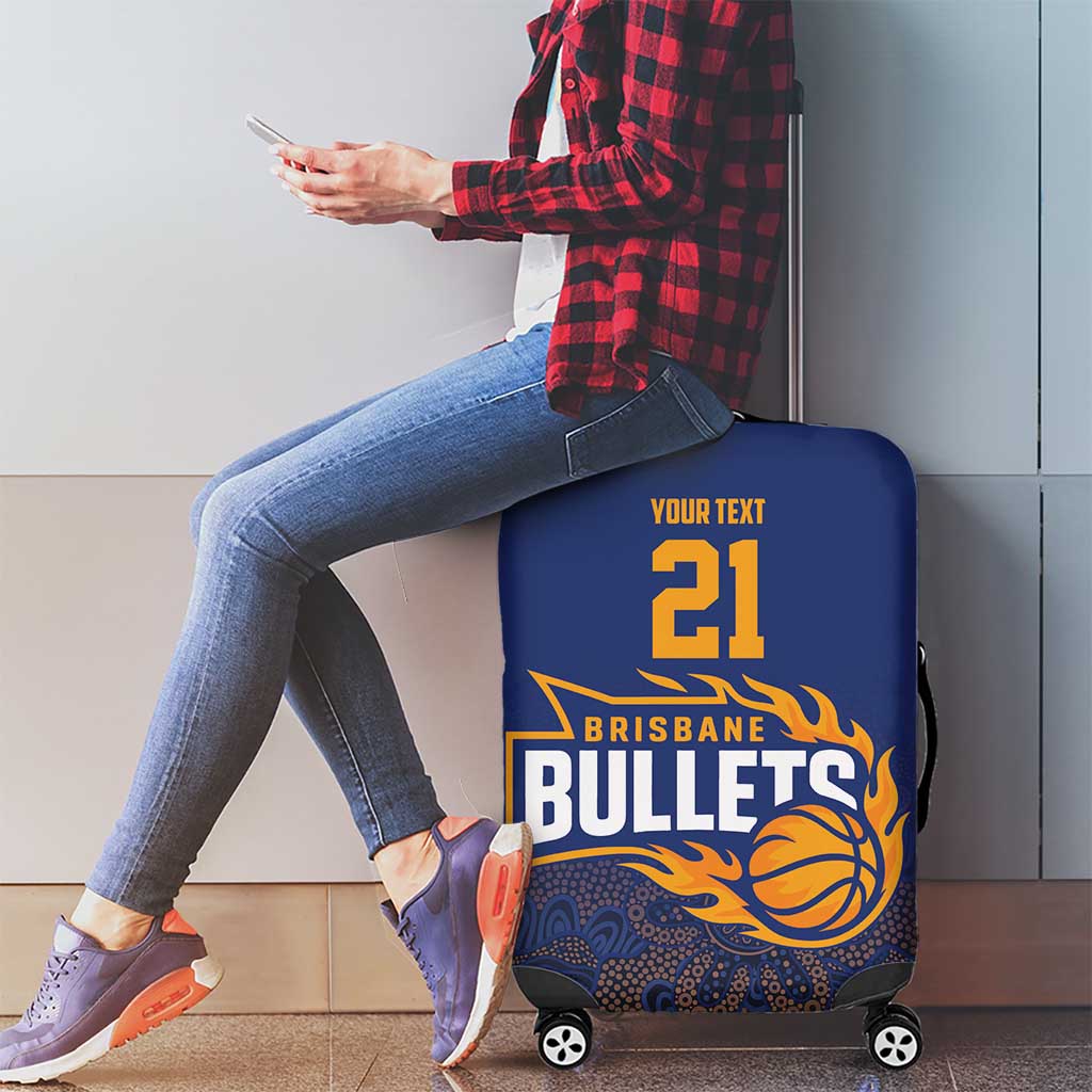 Basketball Custom Brisbane Luggage Cover Simple Australian Dot Art - Aussie Hoodie