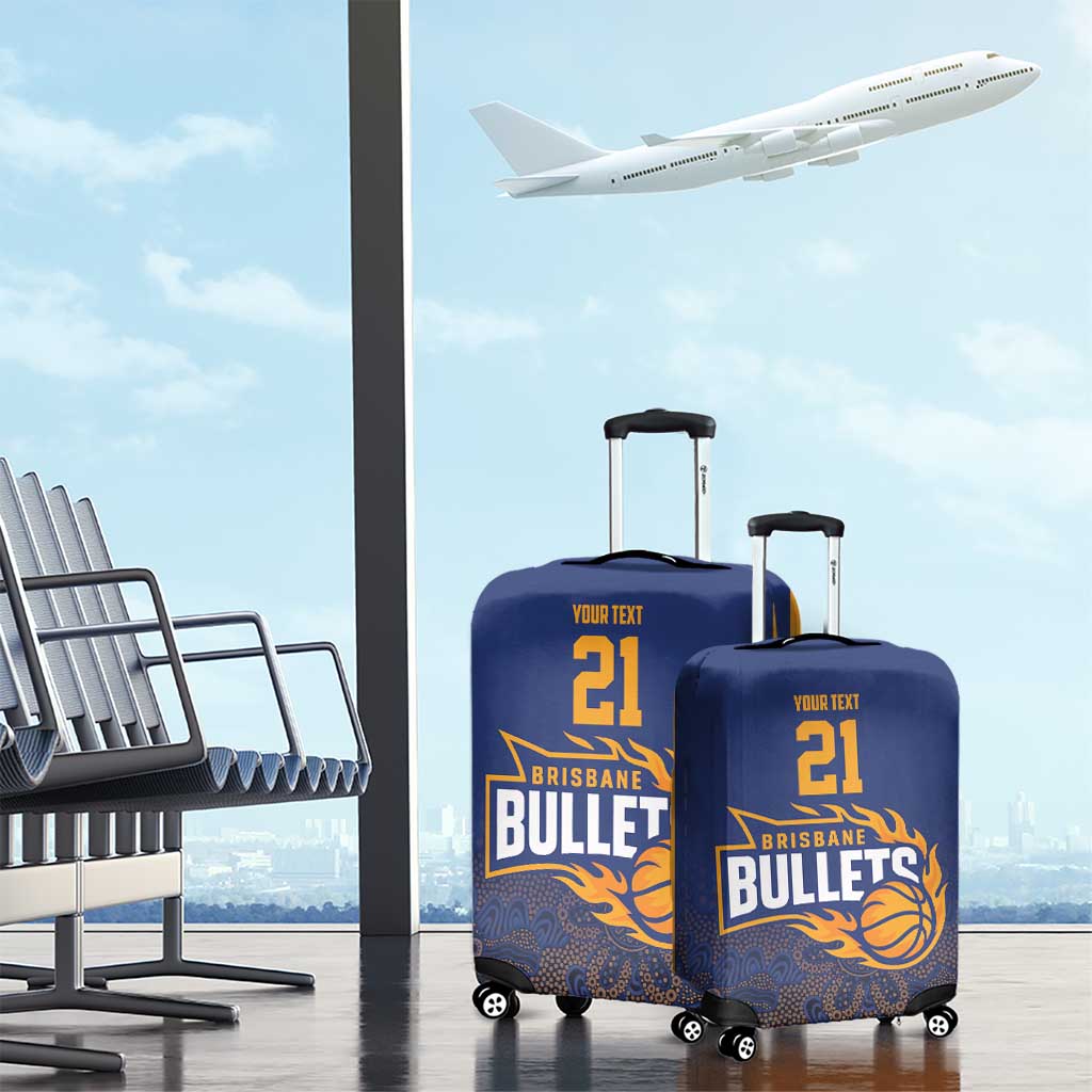 Basketball Custom Brisbane Luggage Cover Simple Australian Dot Art - Aussie Hoodie