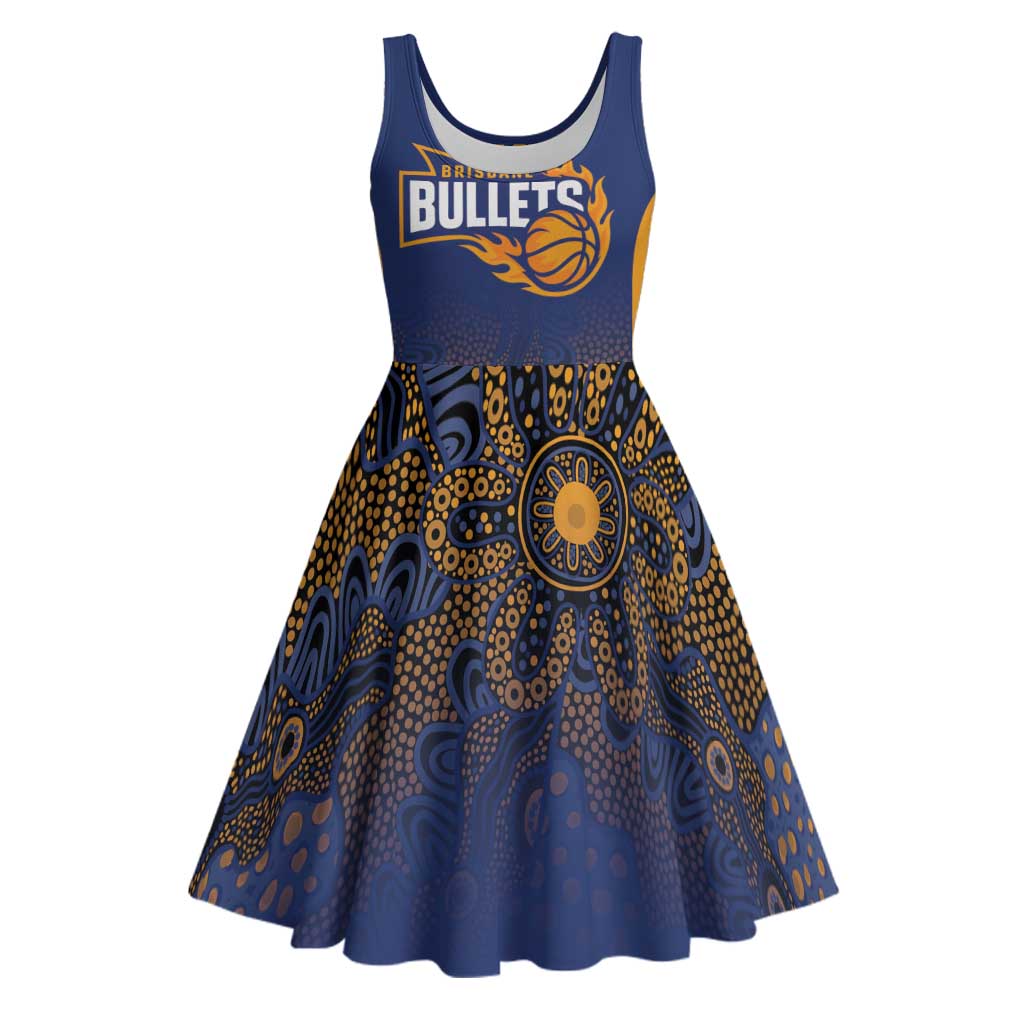 Basketball Custom Brisbane Midi Dress Simple Australian Dot Art - Aussie Hoodie