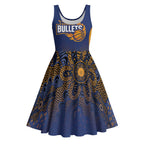 Basketball Custom Brisbane Midi Dress Simple Australian Dot Art - Aussie Hoodie