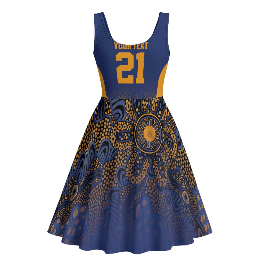 Basketball Custom Brisbane Midi Dress Simple Australian Dot Art - Aussie Hoodie