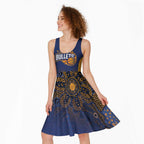 Basketball Custom Brisbane Midi Dress Simple Australian Dot Art - Aussie Hoodie