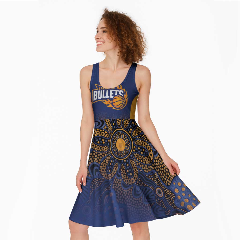 Basketball Custom Brisbane Midi Dress Simple Australian Dot Art - Aussie Hoodie